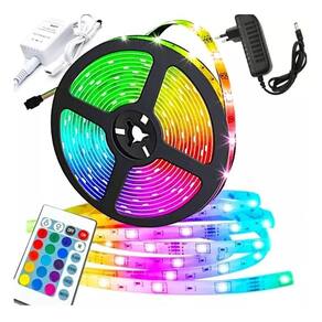 Fita Led 5050 Rgb Color 5 Metros Prova D`água C/ Controle