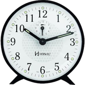 Relogio Despertador Herweg 2220 Mecânico A Cordas Preto