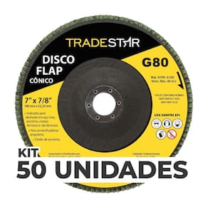 Kit C- 50 Disco Flap Conico 7 180mm Fds180-80fc Z80