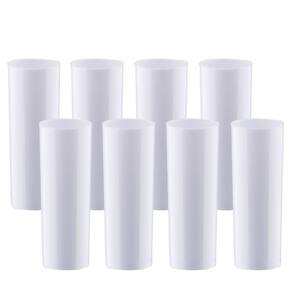 Kit De Copos 8 Copos Grandes Jogo Long Drink 330ml Boccati Cor:branco