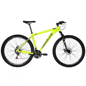Bicicleta Aro 29 Absolute Nero 4 Alumínio 27v Freio A Disco Mecânico Garfo Com Suspensão - Amarelo Tam.21