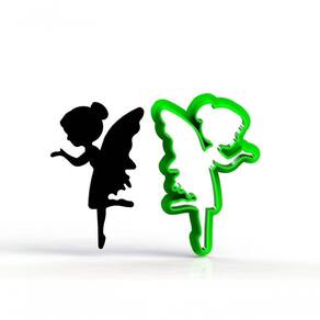 Cortador Fada Sininho Silhueta Tinker Bell Mod 2 Tamanho 7 Cm