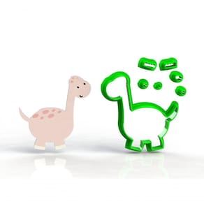 Cortador Dinossauro Festa - Mod 3 Tamanho 7 Cm