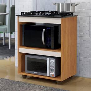 Balcão Para Cooktop 4 Bocas Turim Naturalle Com Off White