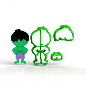 Cortador Heróis - Hulk Cute Modular Tamanho 8 Cm