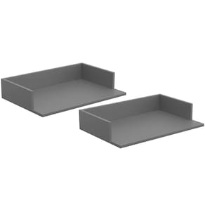 Kit 02 Suportes Suspensos Para Micro-ondas Forno 60x40 Cm Class L03 Cinza