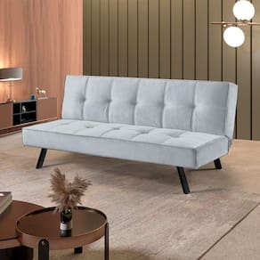 Sofa Cama Atlanta 2 Lugares 177cm Talento Móveis Cinza
