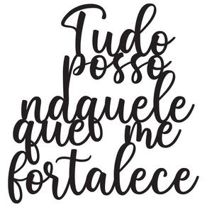 Naquele Que Me Fortalece Frases Decorativas Parede Mdf 3d