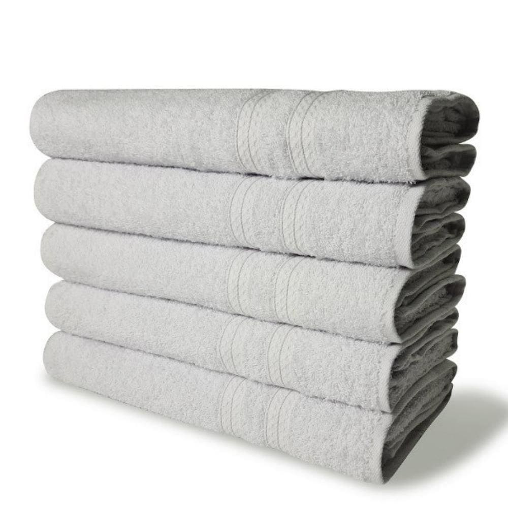 5 Toalhas Super Felpudas Grande E Grossa Algodão 80x150 Itália Soft Beka - Branco Branco