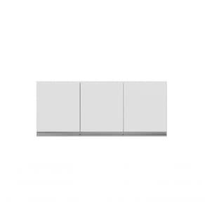 Armário Aéreo P- Cozinha Andreia 120cm C- 3 Portas Branco