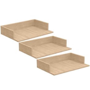 Kit 03 Suportes Suspensos Para Micro-ondas Forno 60x40 Cm Class L03 Amadeirado