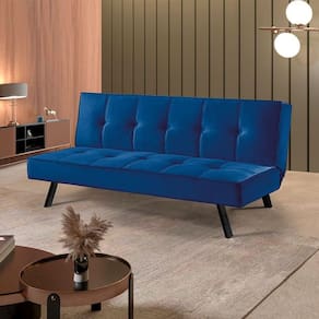 Sofa Cama Atlanta 2 Lugares 177cm Talento Móveis Azul