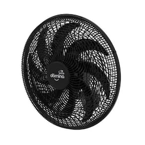 Ventilador De Parede 60cm Com 6 Pás Eco Oscilante Dômina Preto 220v