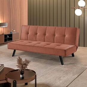 Sofa Cama Atlanta 2 Lugares 177cm Talento Móveis Caramelo