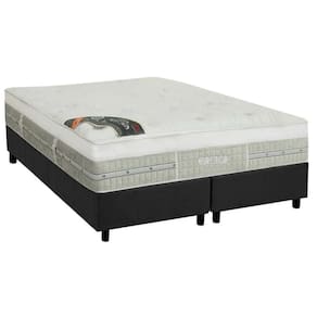 Cama Box King: Colchão Molas Ensacadas Castor Gold Slx Gran Plush Látex + Base Gray(193X203)
