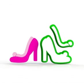 Cortador Sapato Salto Sapatinho De Cristal - Cinderela - Barbie Modular Tamanho 7 Cm