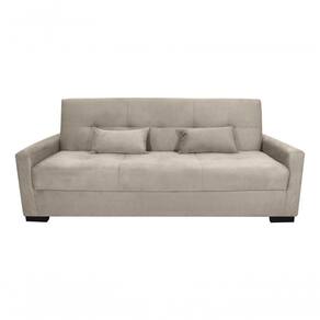 Sofá Cama Lavínia 3 Lugares Suede Bege Matrix