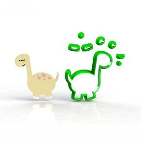 Cortador Dinossauro Festa - Mod 1 Tamanho 6 Cm