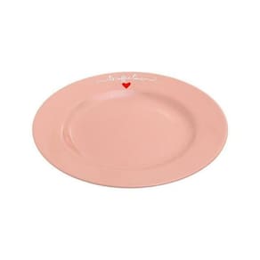 Prato Porcelana Sobremesa Lamour Rosa 19cm Hauskraft