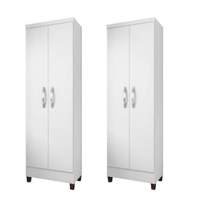 Kit Com 2 Multiuso Egito 2 Portas Branco Incorplac