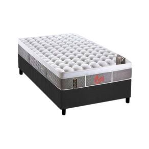 Cama Box Solteiro: Colchão Molas Ensacadas Castor Plush+Base Gray(88X188)