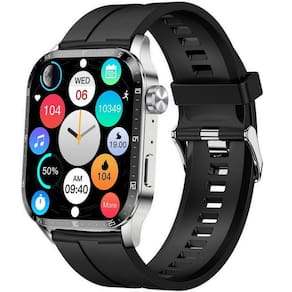 Relógio Inteligente Chamada Bluetooth Pulseira De Fitness Ip68 Prata