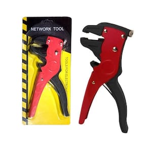 Alicate Para Descascar E Cortar Fios E Cabos Vermelho