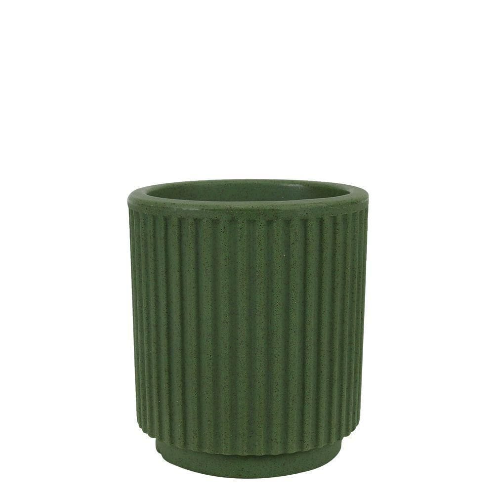 Vaso Sp27 Cilindro 20 X 23 Cm Cor 53 - Oliva Artstone