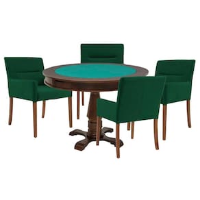 Mesa de Jogos Tampo Reversível com 4 Cadeiras