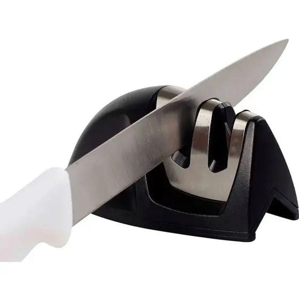 Amolador Facas 2 Estagios Plastico Aco Inox 9,5x4cm