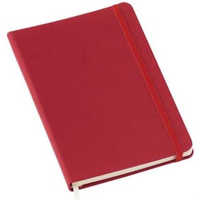 Caderneta Anotação Sem Pauta Com Elástico 21x14cm Vermelho