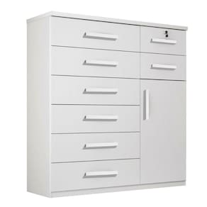 Cômoda Vitoria 1 Porta E 8 Gavetas Plus Benetil Branco