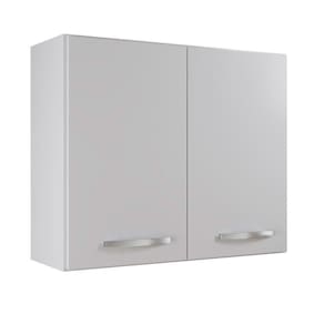 Armário Aéreo 2 Portas 1 Prateleira Kaiki Móveis Branco