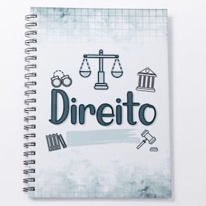 Caderno Universitário 100fls Direito Profissões Cor Direito