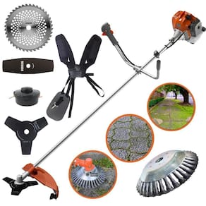 Roçadeira 52cc Tekna + Lâminas De Corte + Escova De Aço