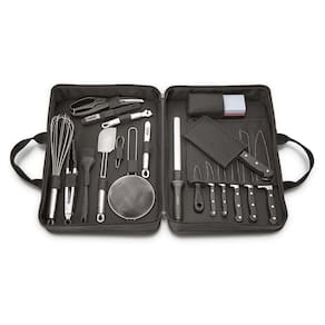 Kit Para Chefs Tramontina Em Aço Inox Cabo De Policarbonato Com Maleta 20pçs 24099027