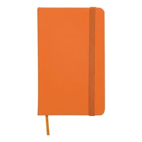 Caderneta Tipo Moleskine Agenda Escrever Estudar 13X8 Bolso Cor Laranja