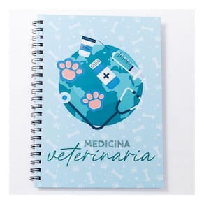 Caderno Universitário 100fls Veterinária Profissões Cor Veterinária