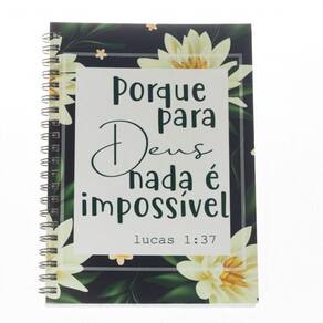 Caderno De Anotações - Coleção Religião - Capa Dura Capa/modelo Nada é Impossível Para Deus