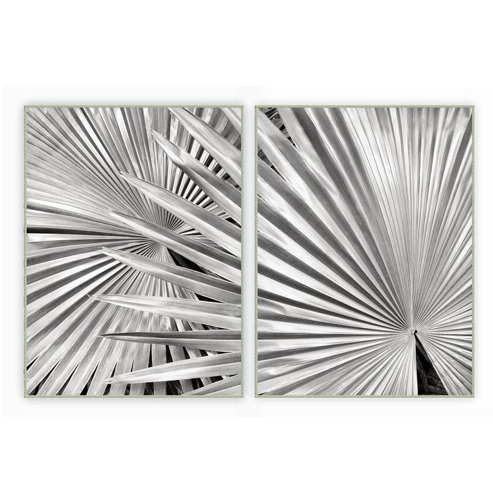 Kit Com 2 Quadros Decorativos Florais Com Moldura Para Sala Quarto Escritório 62x823 Floral 019