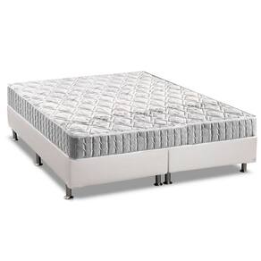Cama Box Queen: Colchão Espuma D33 Anjos Orthosono + Base Crc Courano White(158x198)