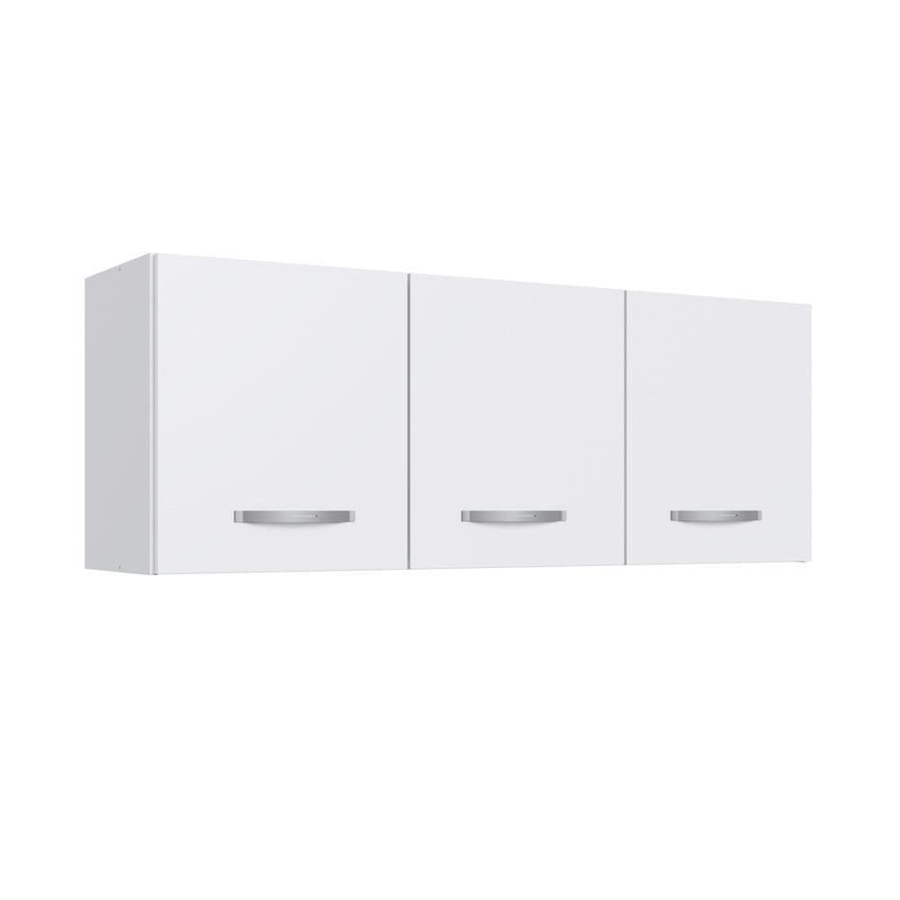 Armário Aéreo De Cozinha 3 Portas 1,20m New Joy Decibal Branco
