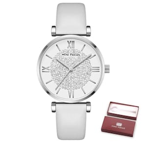 Relógio Feminino Mini Focus Mf0334l à Prova D`água Branco