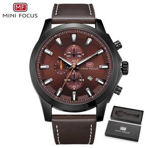 Relógio Masculino Mini Focus Mf0082g à Prova D`água Marrom