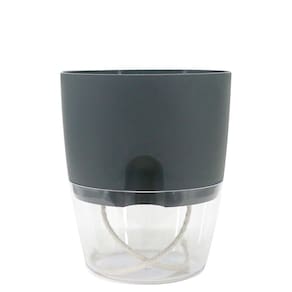 Cachepot Acqua Autoirrigável 15 Cm Cor 04 - Grafite Sólido