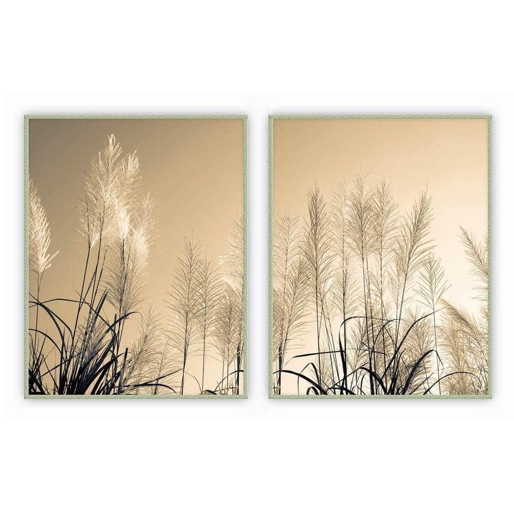 Kit Com 2 Quadros Decorativos Florais Com Moldura Para Sala Quarto Escritório 72x92 Floral 013