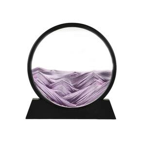 Enfeite Moldura Areia Fluída Paisagem Em Movimento - Roxo