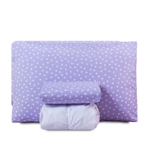 Jogo De Lençol Solteiro Classic Estampado 160 Fios 3 Peças Poa Lilas