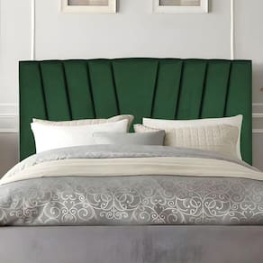 Cabeceira Solteiro Cama Estofada 100 Cm Emma Suede Verde