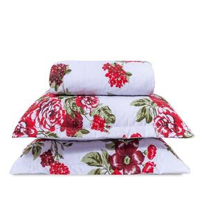 Cobre Leito Queen Classic Estampado 160 Fios 3 Peças Eva